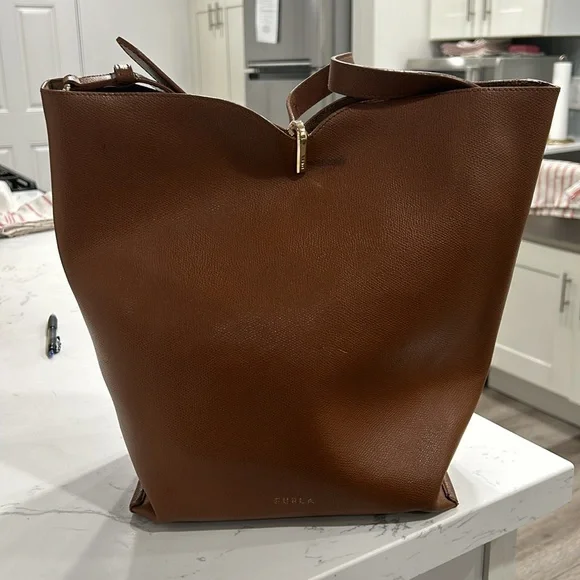 Furla Cognac Ribbon M Hobo Bag, RTR - Picture 3 of 10